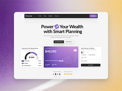 Fintech Hero Section 2025 design figma fintech herosection homepage landingpage ui uiux ux viral