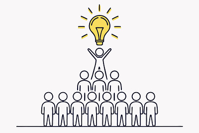 Teamwork & Innovation — Lightbulb Idea modern