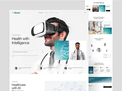AI-Based Healthcare Landing Page Home page UI UX Design ai healthcare health care health tech healthcare landing page healthcare web design healthcare website healthcare website ui landing page design medical tech medical website design medical website landing page medical website ui online medical ui design ui ux ui ux design ux design web design website design wellness