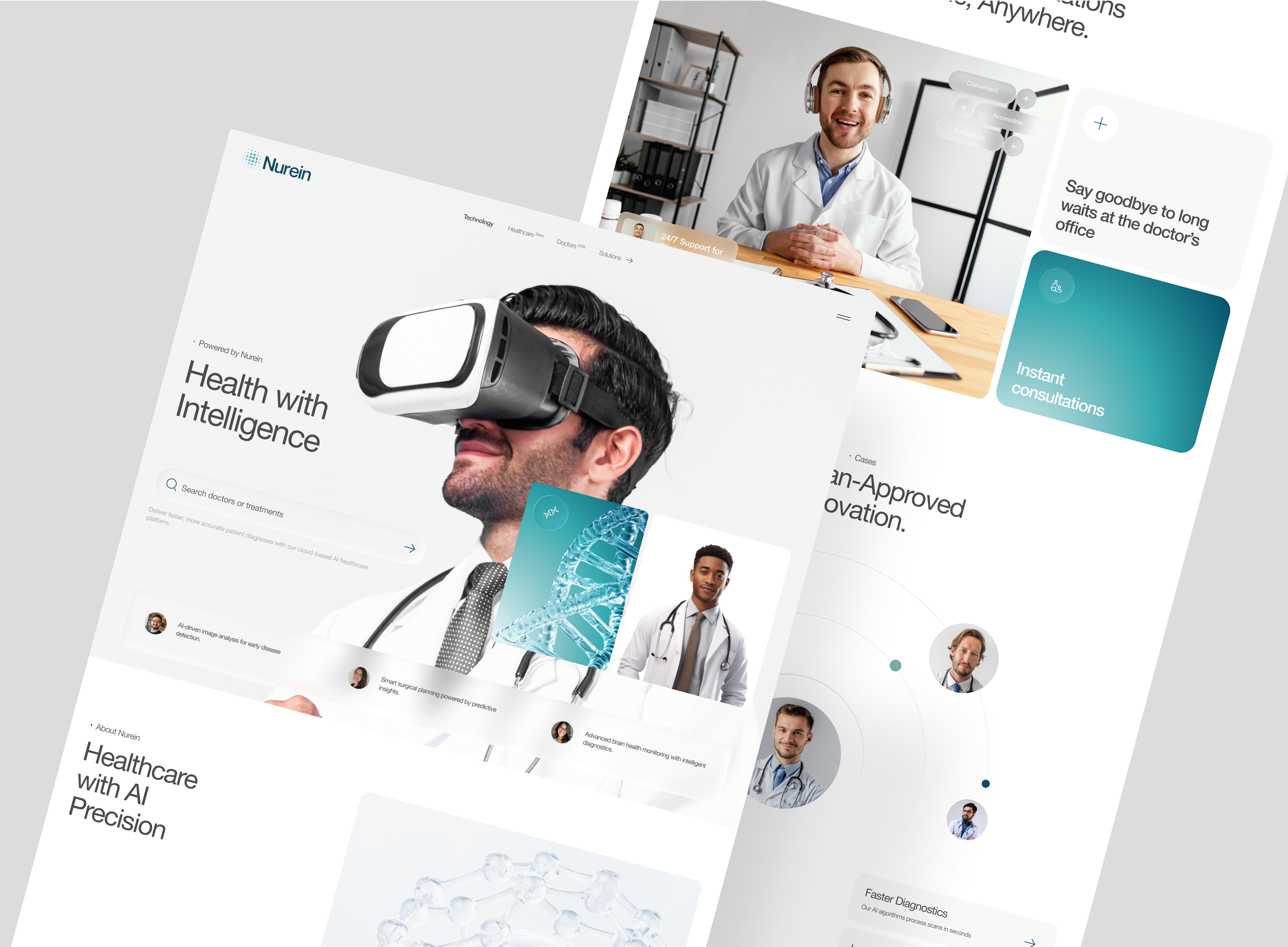Example of Landing Page Design (Light & Dark Mode) 