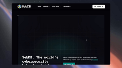 SebDB Website CybSafe | Static Cyber Security Website branding cyber security website design illustration jitter nextjs rive three.js ui uiux web design web developer webgl website website development