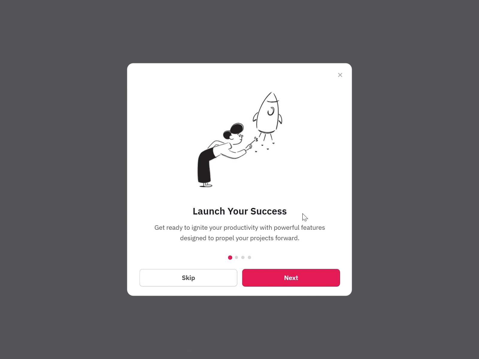 Onboarding Carousel (illustrative) carousel creative illustrations images modal notioly onboarding progress saas stages steps