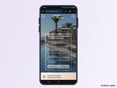 Mobile Hotel Search conversionrateoptimization cro digitalcommunication first visible screen hotel liquidglass mobile search travel userexperience uxdesign uxui