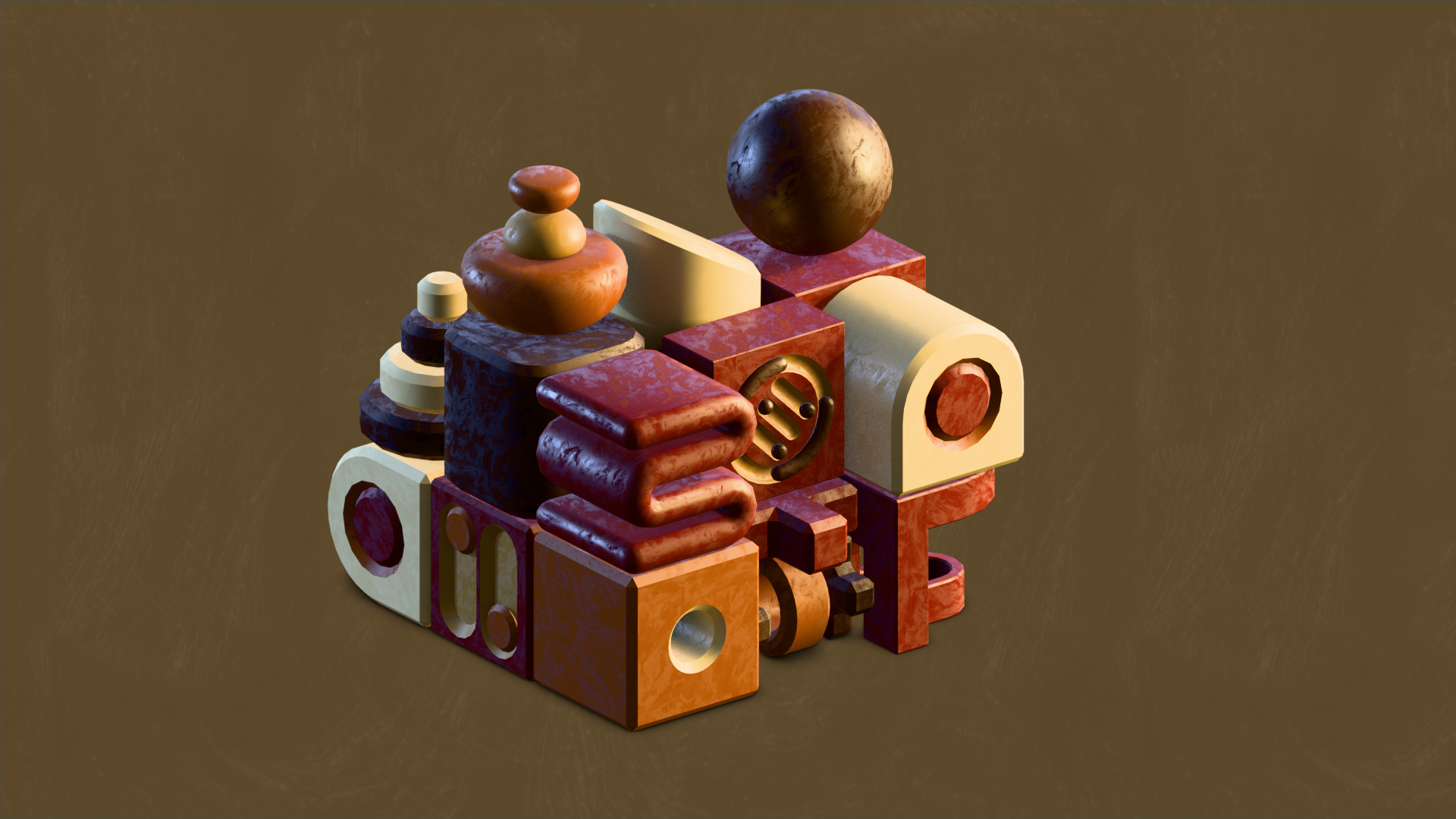 Minimalism Animated 3D Illustration 3d abstract animation blender composition design eevee geometric isometric minimalism minimalist modern motion design motion graphics objects pastel surreal