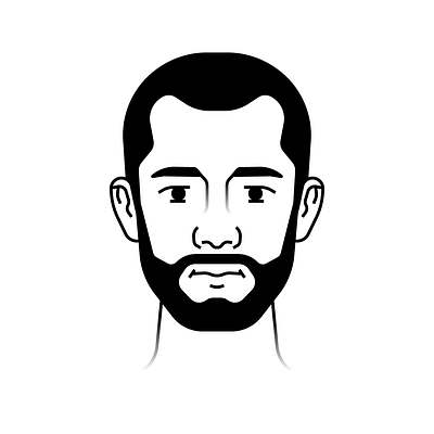 Personal avatar face avatar black and white branding face flat graphic design illustration logo minimalism stroke ui vector