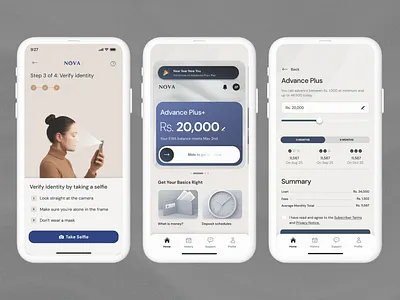 Fintech UI branding fintech mobile settings ui verification