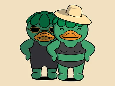 A cute sticker I designed for KappaTea creative mascot graphic design