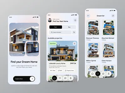 Real Estate Mobile App UI – Property Finder admin apartment finder app app app design b2b business estate home house house hunting app mobile mobile app product design property app real estate real estate mobile app real estate ui rent house ui