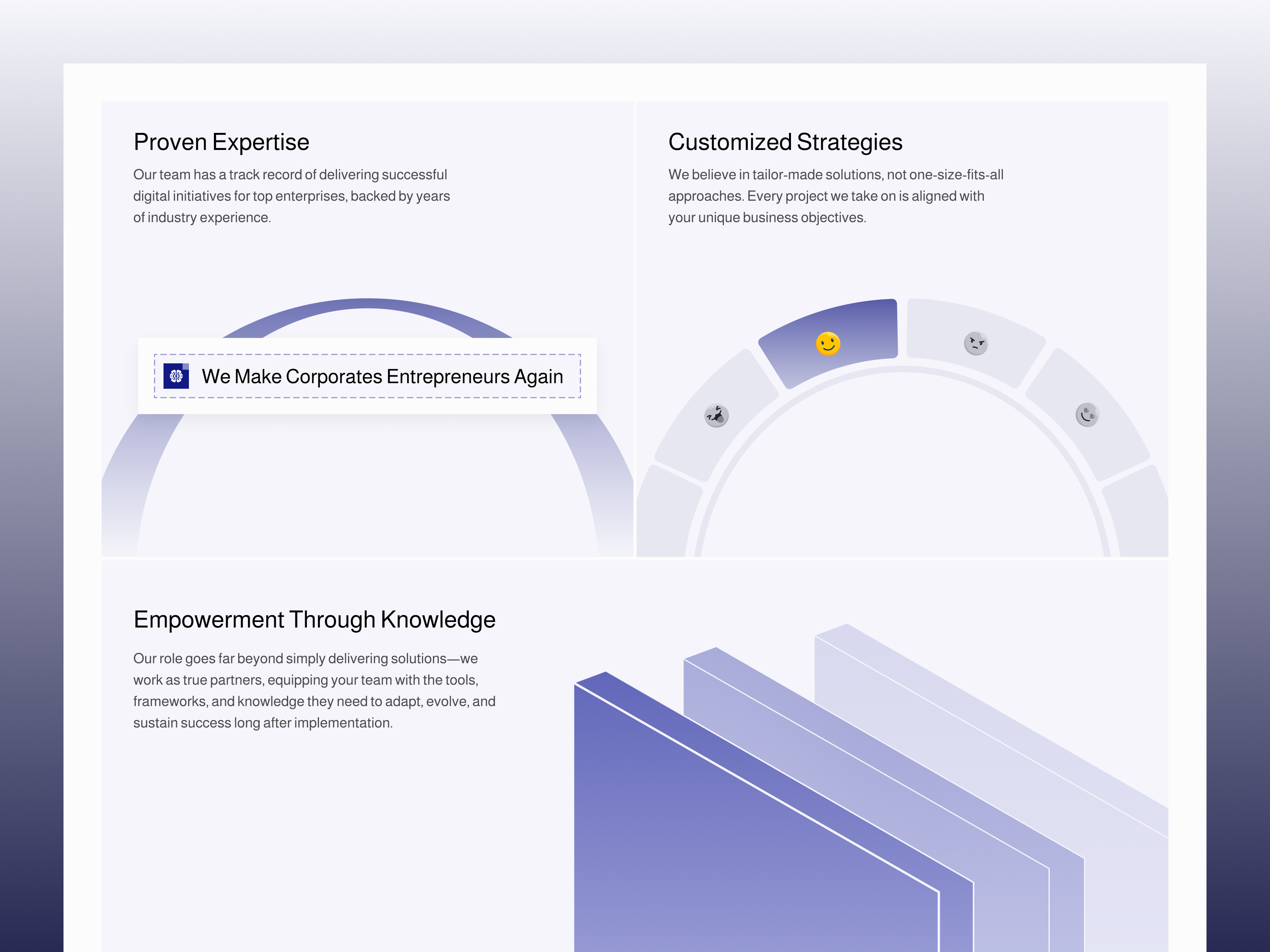 AI Corporates Landing Page – Strategy & Innovation Section ai ai corporates ai corporates landing page clean design corporate business corporates features section landing page section strategy innovation strategy innovation section ui section user experience web design