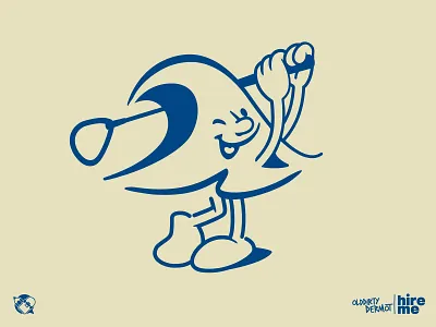 Wave Mascot character design design golf graphics illustration surf t shirt design tee design vector vector design wave