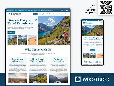 Travel Blog and Webshop - Wix Studio Website Template beautiful website tourism travel agency travel blog travel site travel webdesign travel webshop travel website travel wix traveller blog travelling wix webshop template website template wix studio wix studio website wix studio website template wix travel wix webshop