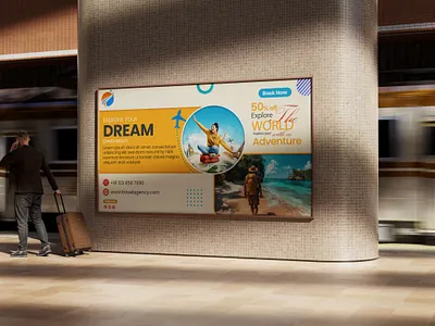Explore Your Dream Destination with Us. advertisement banner design graphic design illustrator mockup new design photoshop social media post tourism tourist travel banner traveling traveling agency traveling post