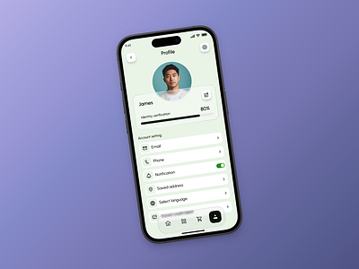 Grocery App Profile Page ai app cart ui checkout flow ecommerce app food grocery app ios minimal design mobile app modern ui offer banner online shopping product design products page retail zpp shopping app smart buy super shop ui design uiux