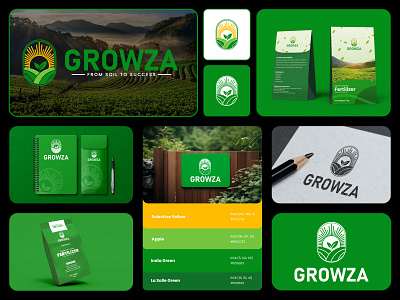 Organic Farming Agriculture Logo - Farming Branding agriculture logo branding branding design business logo food logo fram logo graphic design growth logo health logo logo design minimalist logo nutural logo plants logo rural logo seeds logo soil logo