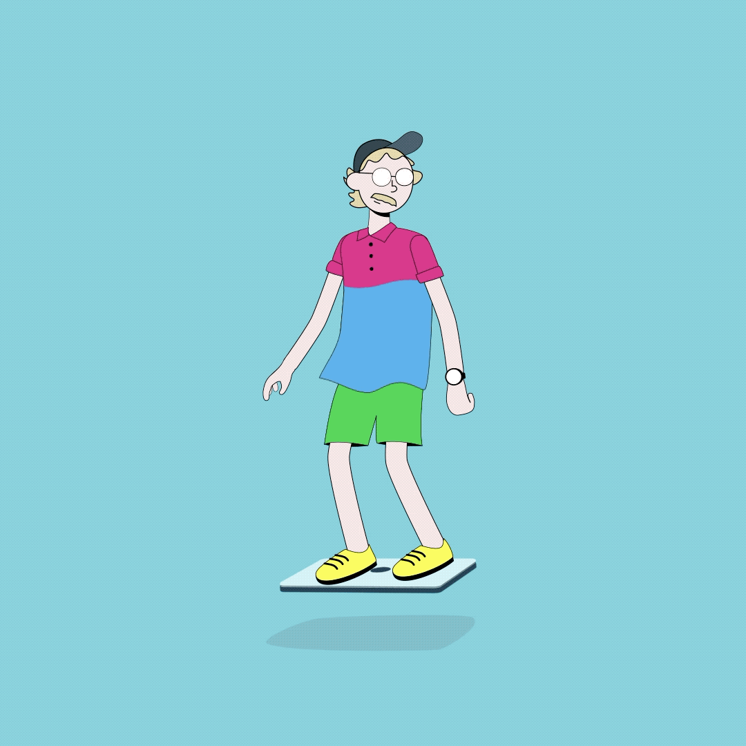 Laptop 2d 2danimation 3d aftereffects animation board character characteranimation jump motion graphics trick