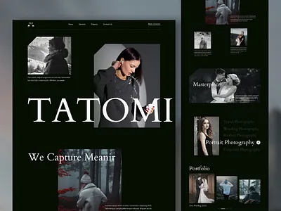 Photography Website - Exploration design landingpage minimalism photo studio photography photography website photography website design portofolio ui ux web photography website
