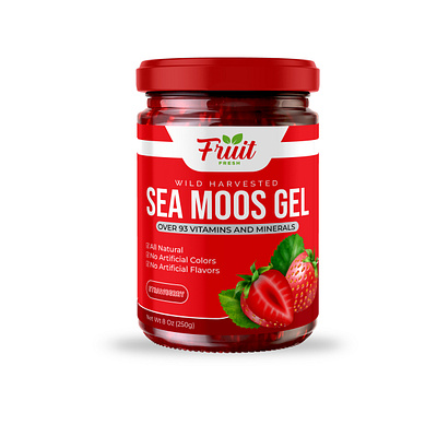 Food Packaging Design brand identity branding design food food label food packaging gel label label design packaging packaging design packaging designer premium product label product packaging strawberry supplement vitamin