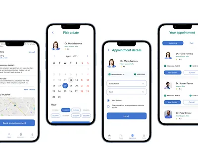 DocFind app design doctor graphic design health care product design ui ux uxui
