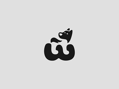 W and dog logo animal brand branding design dog doggy elegant graphic design letter logo logo design logo designer logodesign logotype modern negative space negativespace pet w