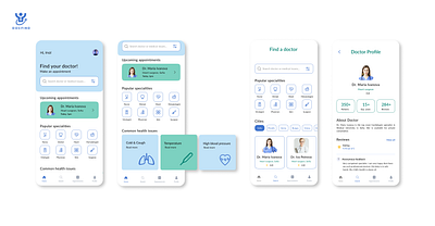 DocFind App health care medical product design ui ux ux design uxui uxui design