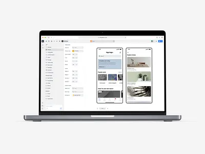 No-code app builder — visual editor & content management ai app builder builder clean design dashboard design dev tool developer tool interface design low code builder no code no code builder platform product design saas ui ux web app web design