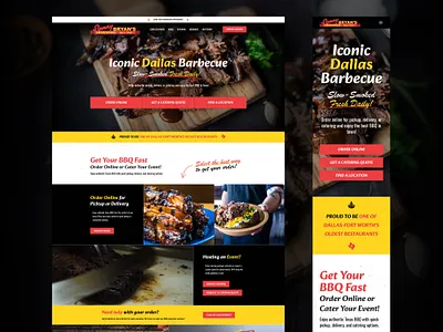 A Refresh for a Legendary Smokehouse Website catering creative design digital menu food beverage food website design menu design online restaurant ui design website redesign wordpress website