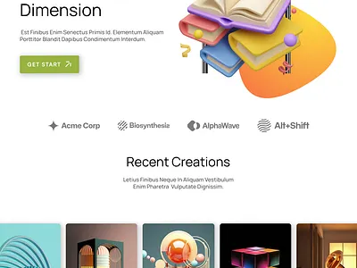 Full-Dimension Digital Design Showcase 3d design 3d illustration branding concept design creative portfolio digital design editorial design graphic design landing page minimal design modern design web design
