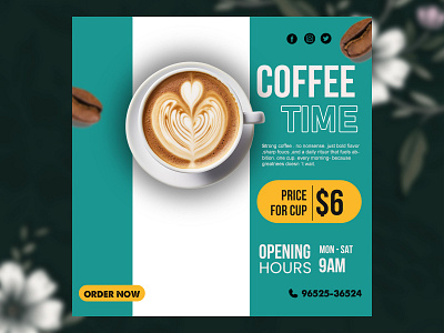 coffee poster coffee time photoshop