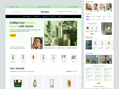 Beauty product e-commerce website beautyproduct e commerce website product website design product website exploration skin care product skin care product website