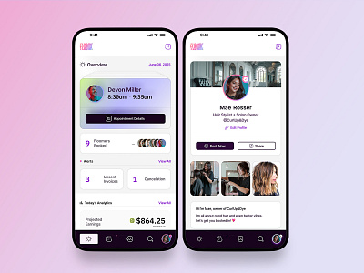 Floome ai app clean design light mobile ui