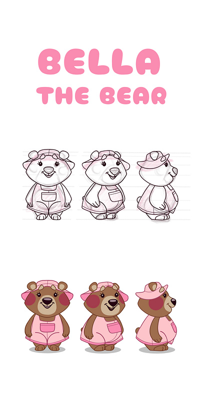 Character design for a children's book bear bookillustration character childrensbook cute graphic design illustration