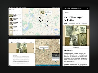 An interactive approach to Holocaust history maps ui ux website design