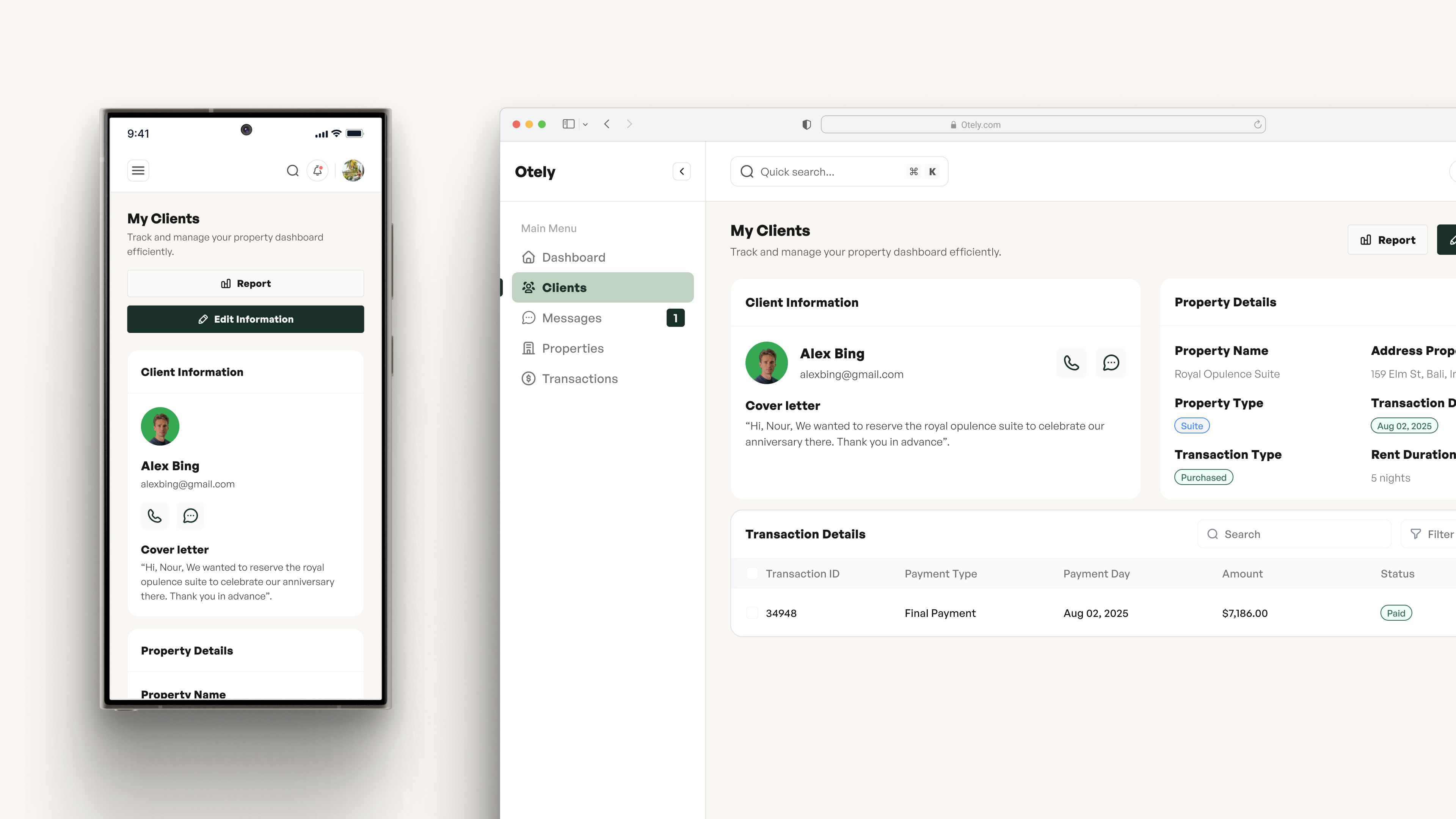 Client Management, Simplified. branding client dashboard design figma freelance graphic design mobile product design responsive ui ux uxui