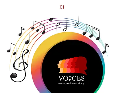 Presentation Voices Choir Logo Design branding choir design illustration logo uiux uxui webdesign