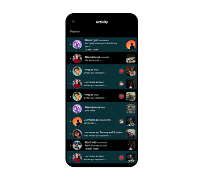 Daily UI #47 - Activity Feed activity activity feed daily 100 challenge dailyui mobile design ui design