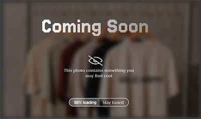 Daily UI #48 - Coming Soon clothing brand coming soon daily 100 challenge daily ui dailyui ui design web design