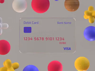 Visa 3d 3d icons 3danimation animation balls bank branding c4d card cinema4d color creditcard design graphic design icon illustration logo motion graphics ui visa