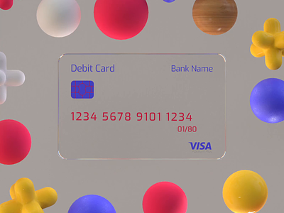 Visa 3d 3d icons 3danimation animation balls bank branding c4d card cinema4d color creditcard design graphic design icon illustration logo motion graphics ui visa