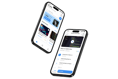 Modern E-Learning App UI | Mobile App Design