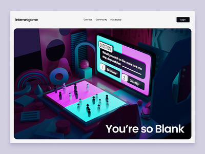 3d game illustration and ui design 3d for games 3d illustration game landing page game site game ui game website