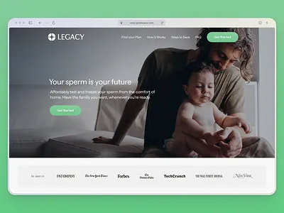 Legacy Homepage landing page product design splash page web web design