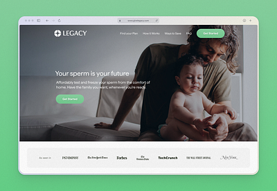 Legacy Homepage landing page product design splash page web web design