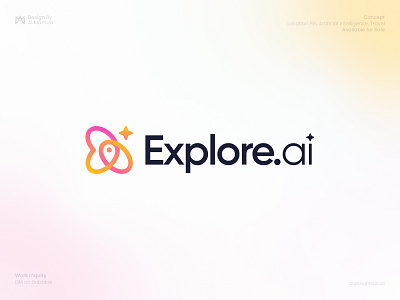 Artificial Intelligence, Travel Location Finder Logo ai logo artificial intelligence brand mark branding explorer finder location pin logo logo design logo designer logo icon logo mark minimalist modern logo symbol tour logo travel logo