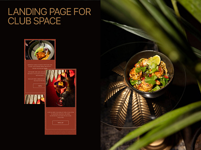 Landing page for club space. UX/UI. Development branding development event framer landing page real estate tilda uxui web webdesign webflow