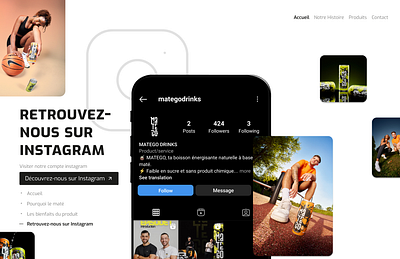 Matego - Energy drink landing page energy drink landing page mate minimal ui design ux design