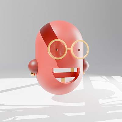 3D Head 3d character cute head icon joey john