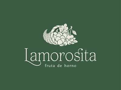 Lamorosita - Logo bakery berries branding bread cherry coffee cornucopia cozy design fruits grapes graphic design home illustration ligature logo typography vector