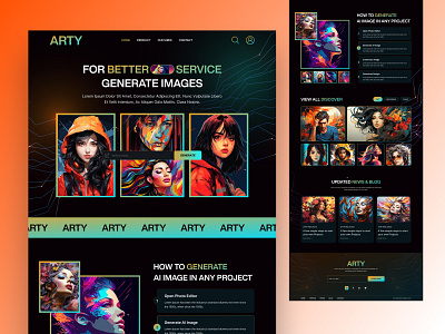 AI Image Generator Landing Page aiartdesign aidesignplatform aigeneratedimages aiimagegenerator ailandingpage aiwebsitedesign app design artgenerator creativetools darkmodeui design landing page landingpagedesign modernlandingpage neondesign saaswebsite ui design webdesign webdesigninspiration website design