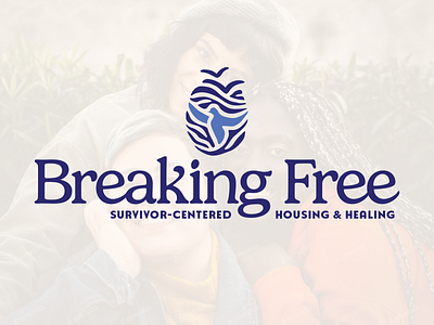 Breaking Free Branding bird branding breaking free fingerprint flying free freedom housing icon illustration lettering ligature logo nest non profit organization survivor typography wings