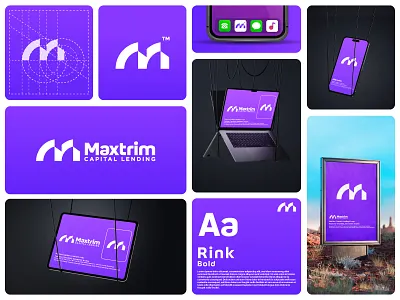 Maxtrim Capital Lending Logo branding capital corporateidentity finance financiallogo forsale logo logodesign minimaldesign modernlogo